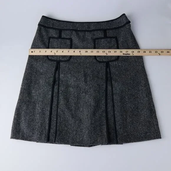 Cerruti 1881 A-Line Skirt Womens 10‎ Wool Academia Minimalist Office Siren Y2K - Picture 4 of 7
